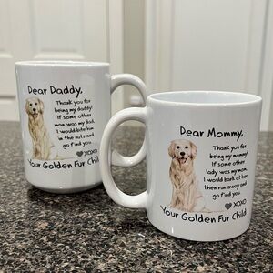 (2) Golden Retriever Mugs